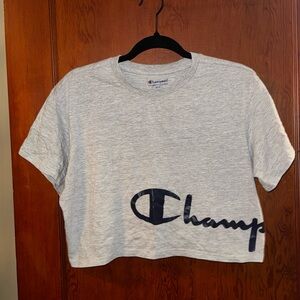 Cropped Champion Heather Gray Athletic Tee